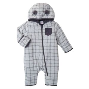 NEW Unisex Plaid Baby Pram - Bunting - Snowsuit - Outerwear with Attached Hood